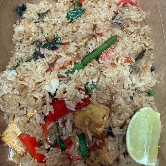 Spicy Basil Fried Rice.