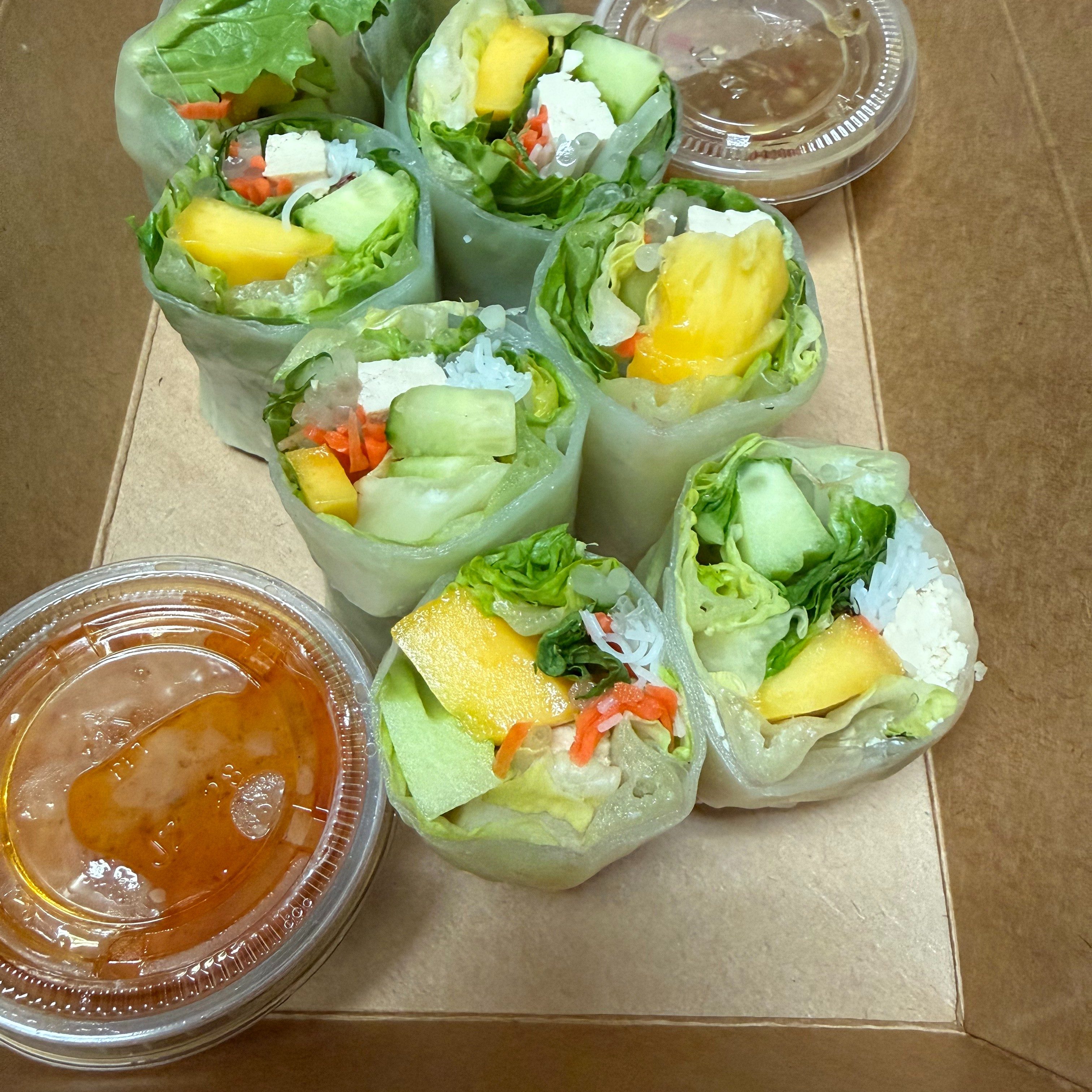 Summer Fresh Mango Tofu Rolls.