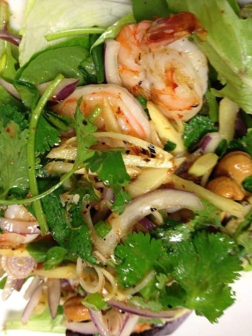 Grilled Prawns Salad.